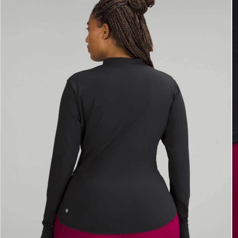 Lululemon Rulu Running Long-Sleeve Mock Neck Shirt in Black W2172 Sz 2 - Picture 4 of 12